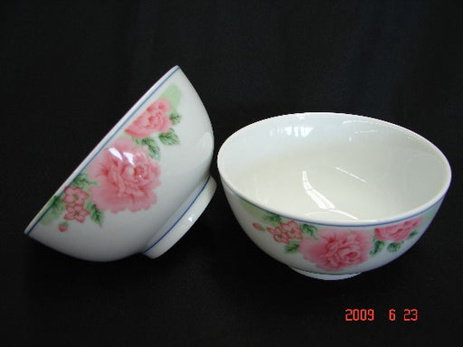 4 of Porcelain Rice Bowls with Red Flower Pictures - Culture Kraze Marketplace.com