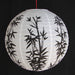 2 of Chinese White Paper Lanterns with Bamboo Pictures-12 inch - Culture Kraze Marketplace.com