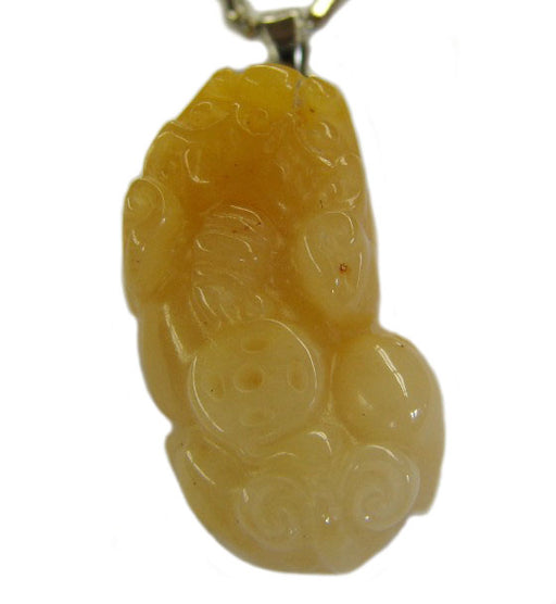 Yellow Jade Pi Xie Pendant-add chain - Culture Kraze Marketplace.com