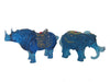 Blue Rhino and 6 Tusks Elephant - Culture Kraze Marketplace.com