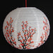 2 of Chinese White Paper Lanterns with Plum Pictures-12 inch - Culture Kraze Marketplace.com