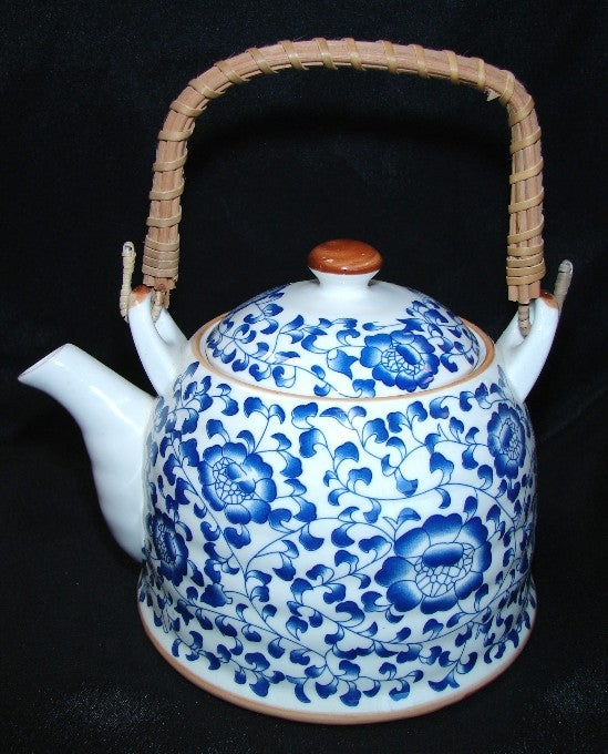 Blue Teapot w/ Flower Pictures - Culture Kraze Marketplace.com