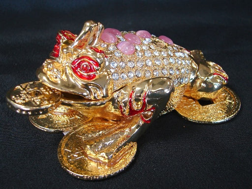 Bejeweled Metal Three-Legged Toad - Culture Kraze Marketplace.com
