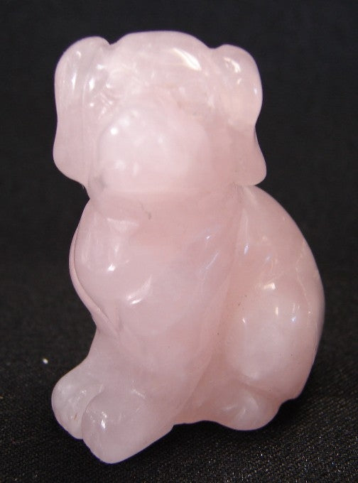 Rose Quartz Dog Statue - Culture Kraze Marketplace.com