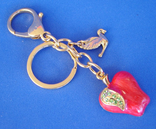 Bejeweled Apple Keychain - Ping Peace Amulet - Culture Kraze Marketplace.com
