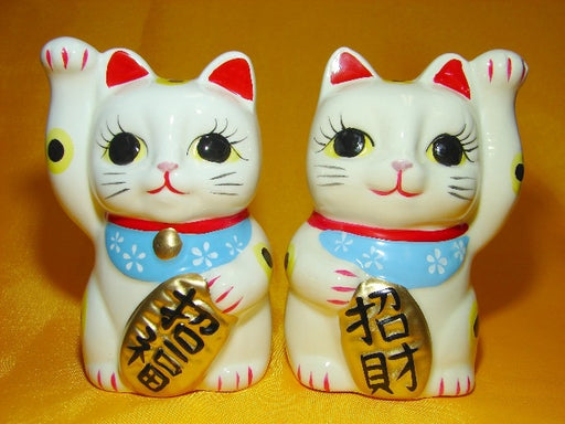 Pair of Lucky Cat Statues - Culture Kraze Marketplace.com