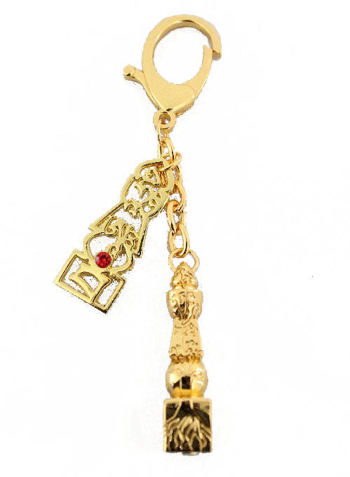 Double 5 Element Pagoda Keychain with Tree of Life - Culture Kraze Marketplace.com