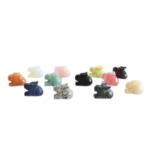 Gemstone Miniature Rabbit Sculptures-Assorted Colors Zodiac - Culture Kraze Marketplace.com