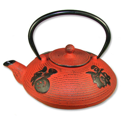 Red Cast Iron Teapot - Culture Kraze Marketplace.com