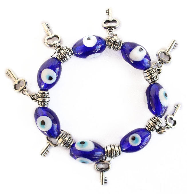Evil Eye Bracelet with Keys - Culture Kraze Marketplace.com
