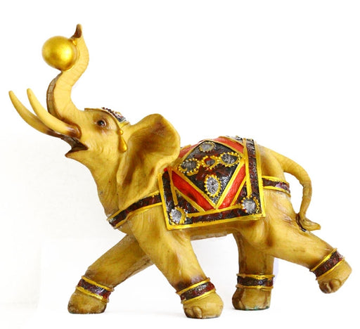 Big Yellow Gold Elephant Statue - Culture Kraze Marketplace.com