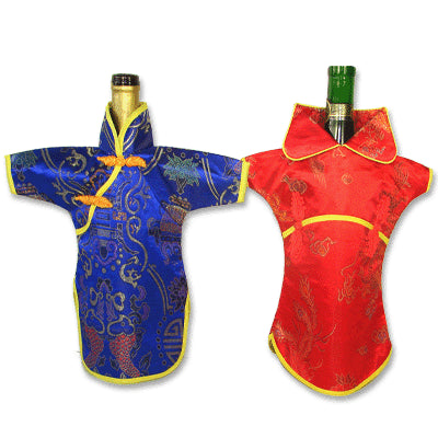 Cheongsam Dress Shape Wine Bottle Covers - Culture Kraze Marketplace.com