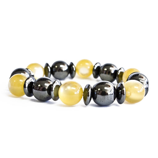 Magnetic Bracelet - Yellow and Black - Culture Kraze Marketplace.com