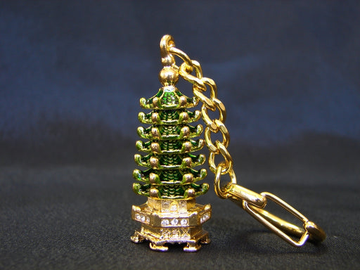 7-Level Pagoda KeyChain Amulet - Culture Kraze Marketplace.com