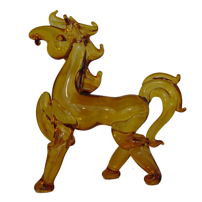 Orange Glass Horse Statue - Culture Kraze Marketplace.com