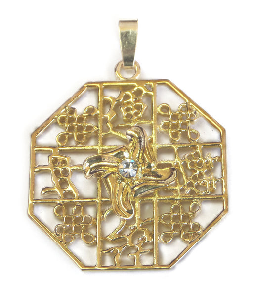 Good Fortune Golden Brass Necklace Pendant - Culture Kraze Marketplace.com