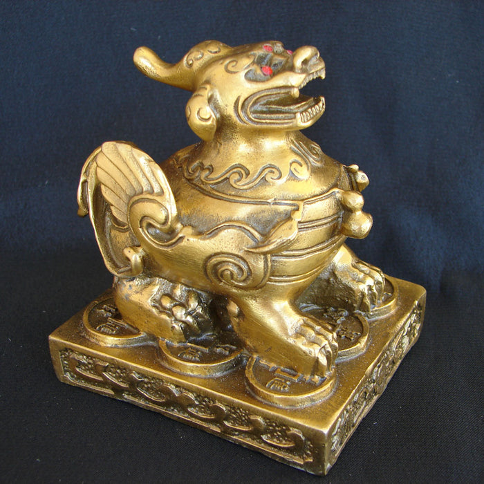Big Brass Pi Yao Statute - Culture Kraze Marketplace.com