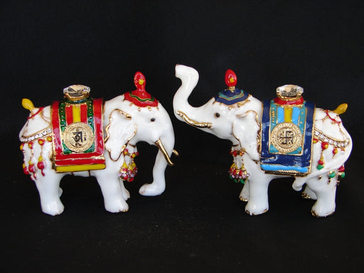 Pair of Precious White Elephants - Culture Kraze Marketplace.com