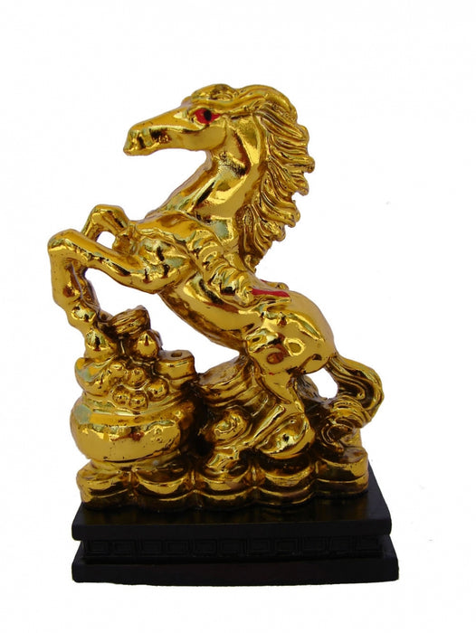 Golden Horse Statue Stepping on Wealthy Pot - Culture Kraze Marketplace.com