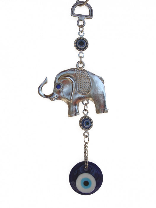 Hanging Elephant Charm with Evil Eyes - Culture Kraze Marketplace.com