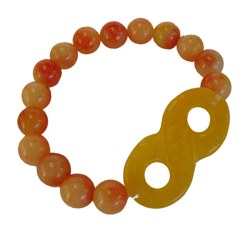 Color Jade Beaded Bracelet with Infinity Symbol - Culture Kraze Marketplace.com