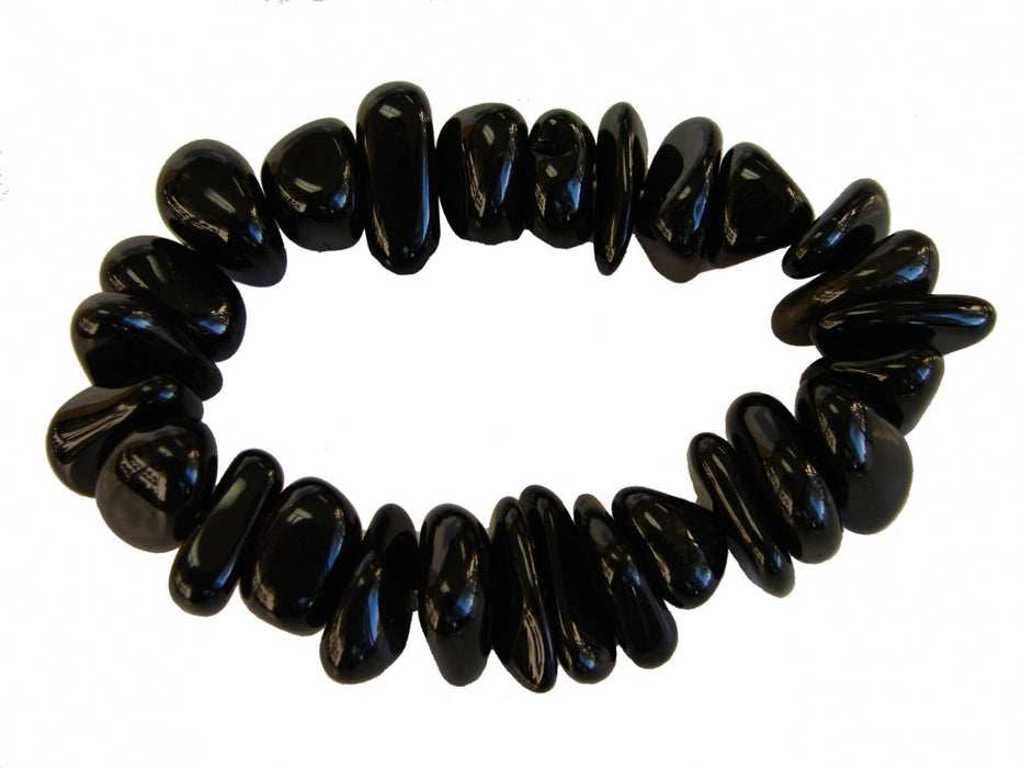 Black Obsidian Tumbled Stone Bracelet - Culture Kraze Marketplace.com
