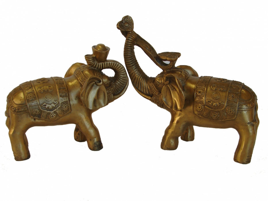 Pair of Brass Elephant Statues - Culture Kraze Marketplace.com