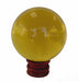 Yellow Crystal Ball with wooden stand - Culture Kraze Marketplace.com