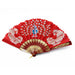 Hand Fan with Peacock Picture in Different Colors-red - Culture Kraze Marketplace.com