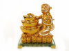 Golden Monkey Statue with Feng Shui Ingot - Culture Kraze Marketplace.com