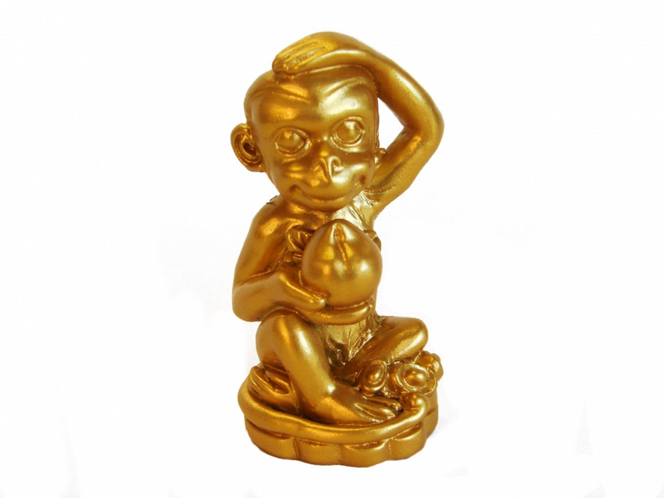 Sitting Golden Monkey with Peach - Culture Kraze Marketplace.com