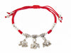 Red Bracelet with 3 Elephant Charms - Culture Kraze Marketplace.com