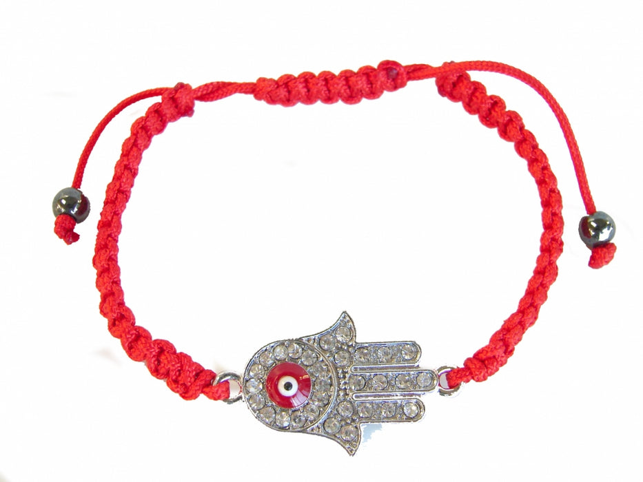 Jeweled Red Hamsa Hand Bracelet - Culture Kraze Marketplace.com