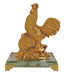 Rubber Finished Golden Rooster Statue with Big Coin - Culture Kraze Marketplace.com