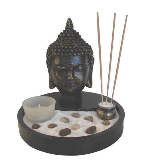 Desktop Zen Garden with Buddha Head Statue - Culture Kraze Marketplace.com