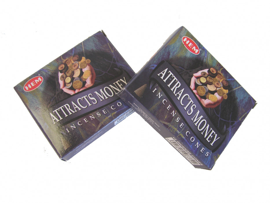 2 Boxes of Attract Money Incense Cones - Culture Kraze Marketplace.com