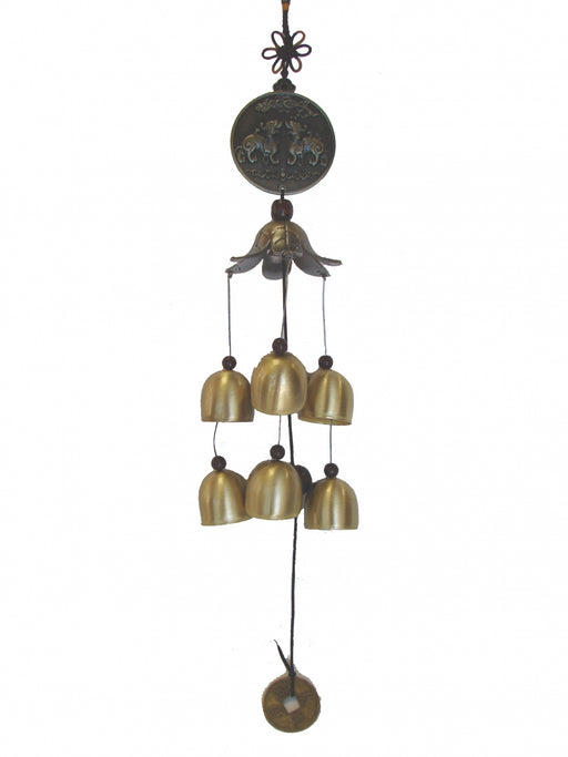2-Layer Bell Wind Chime Charm with Double Pi Yao - Culture Kraze Marketplace.com