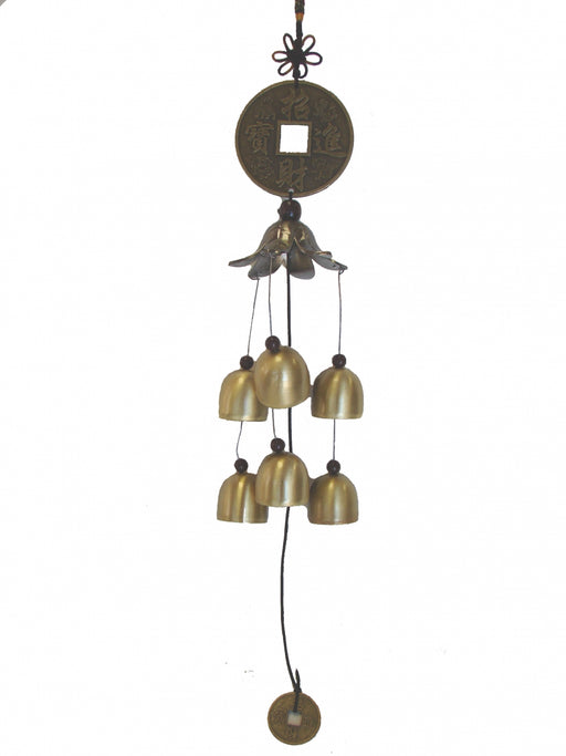 2-Layer Bell Wind Chime with Chinese Coin - Culture Kraze Marketplace.com