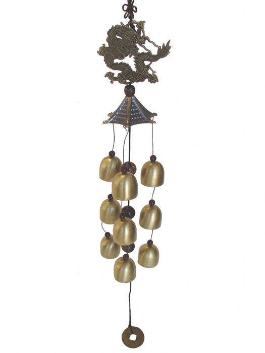 3-Layer Bell Wind Chime with Dragon - Culture Kraze Marketplace.com