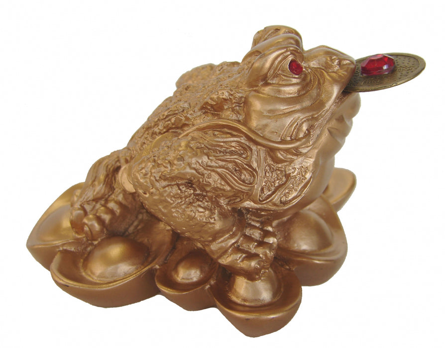 Golden Money Frog on Ingots - Culture Kraze Marketplace.com