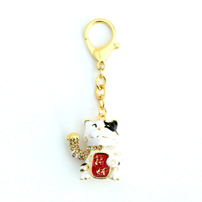 Lucky Cat Amulet Keychain - Culture Kraze Marketplace.com