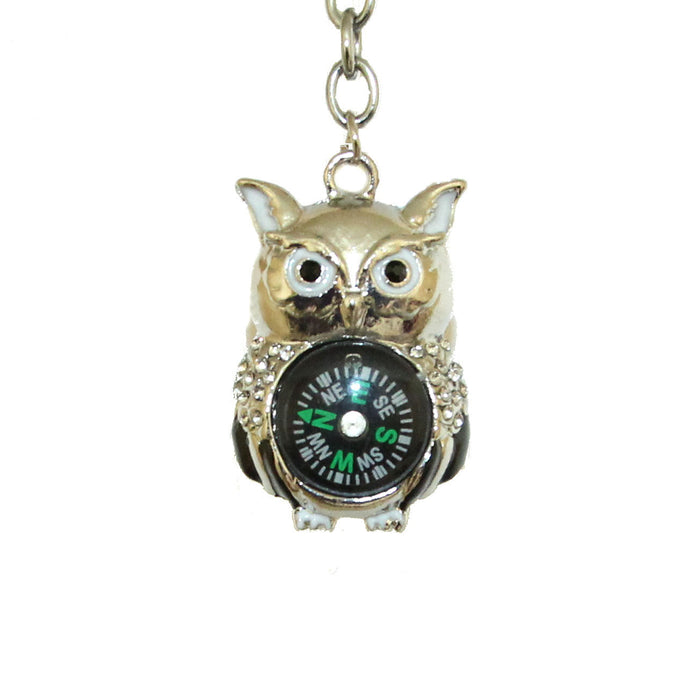 Wise Owl Compass Key chain -orange - Culture Kraze Marketplace.com