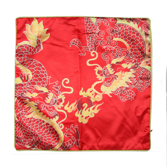 Red Fire Double Dragon Cushion Cover - Culture Kraze Marketplace.com