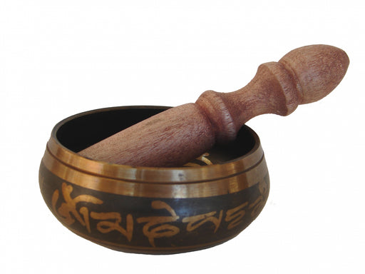 Tibetan Singing Bowl with Wooden Mallet-small - Culture Kraze Marketplace.com
