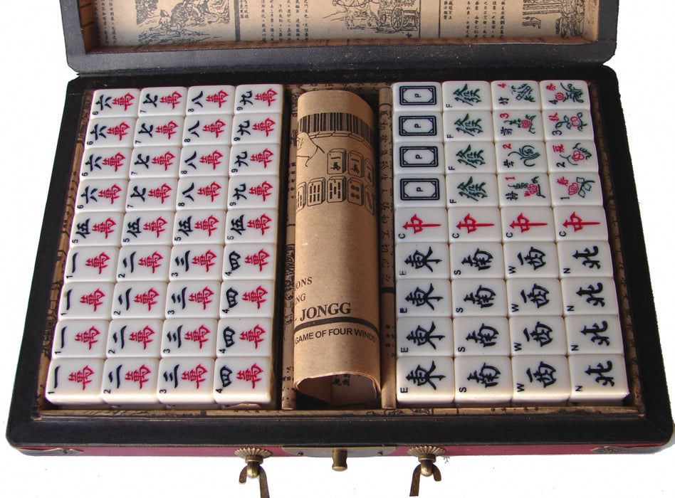 Mini Chinese Mahjong with Wooden Case for Carrying - Culture Kraze Marketplace.com