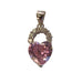 Heart Shape Pink Zircon Gem with 925 Sterling Silver Pendant - Culture Kraze Marketplace.com