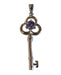 Key Shape Blue Zircon Gem with 925 Sterling Silver Pendant - Culture Kraze Marketplace.com