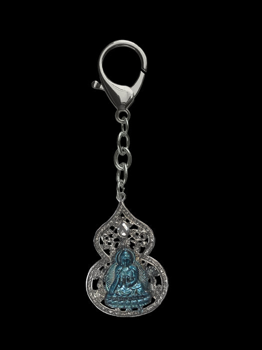 Blue Medicine Buddha Wu Lou Keychain Amulet - Culture Kraze Marketplace.com