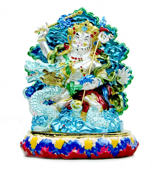 Bejeweled White Dzambhala on Dragon - Culture Kraze Marketplace.com