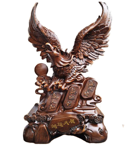 Big Brown Prosperity Eagle Statue - Culture Kraze Marketplace.com